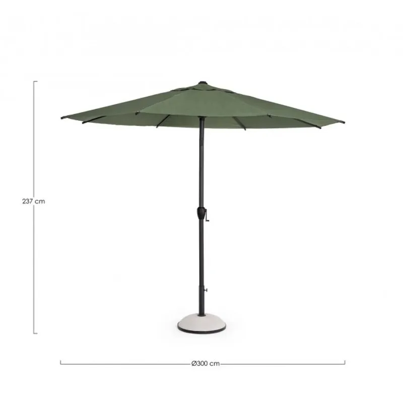 Bizzotto outdoor Ombrellone Rio con snodo 3m antracite/olive