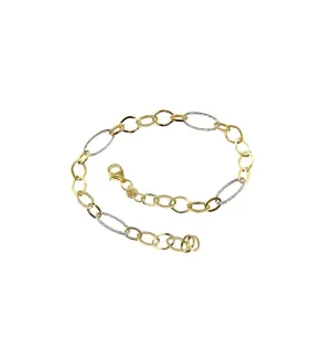 Bracciale Raggi Oro Giallo Oro Bianco 9kt Anelli