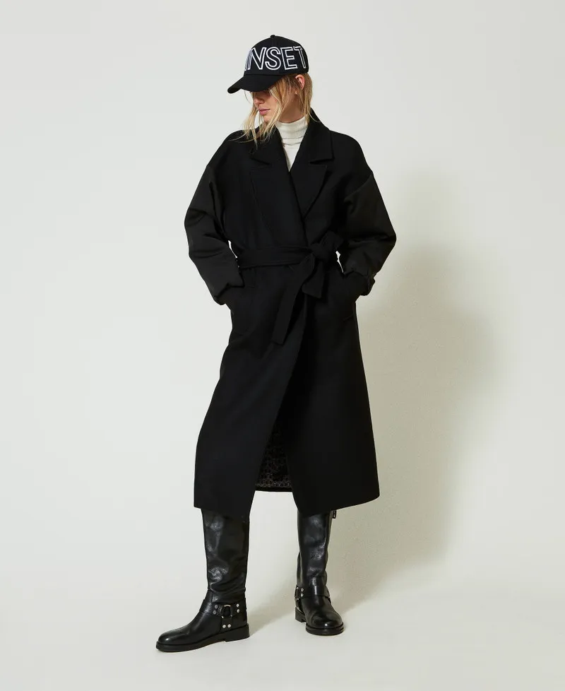 Cappotto in panno di misto lana