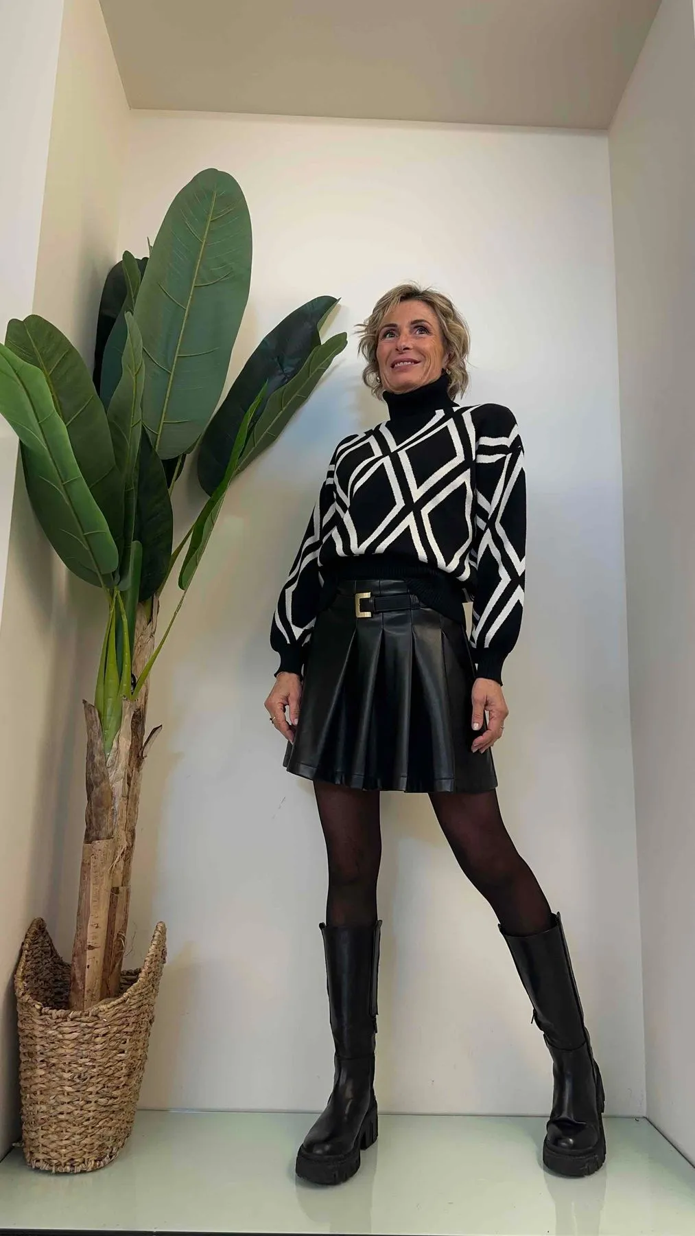 DAFNE - ZM1760P27 - MAGLIA VISCOSA, MOTIVO JAQUARD OPICAL