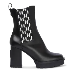  KARL LAGERFELD   VOYAGE VI - Stivaletti in pelle con tacco | Nero