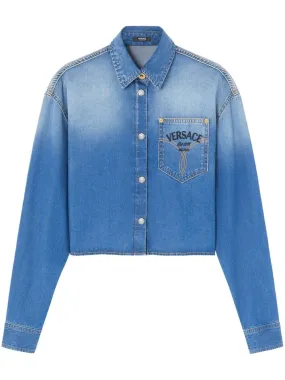 Logo Embroidery Denim Shirt